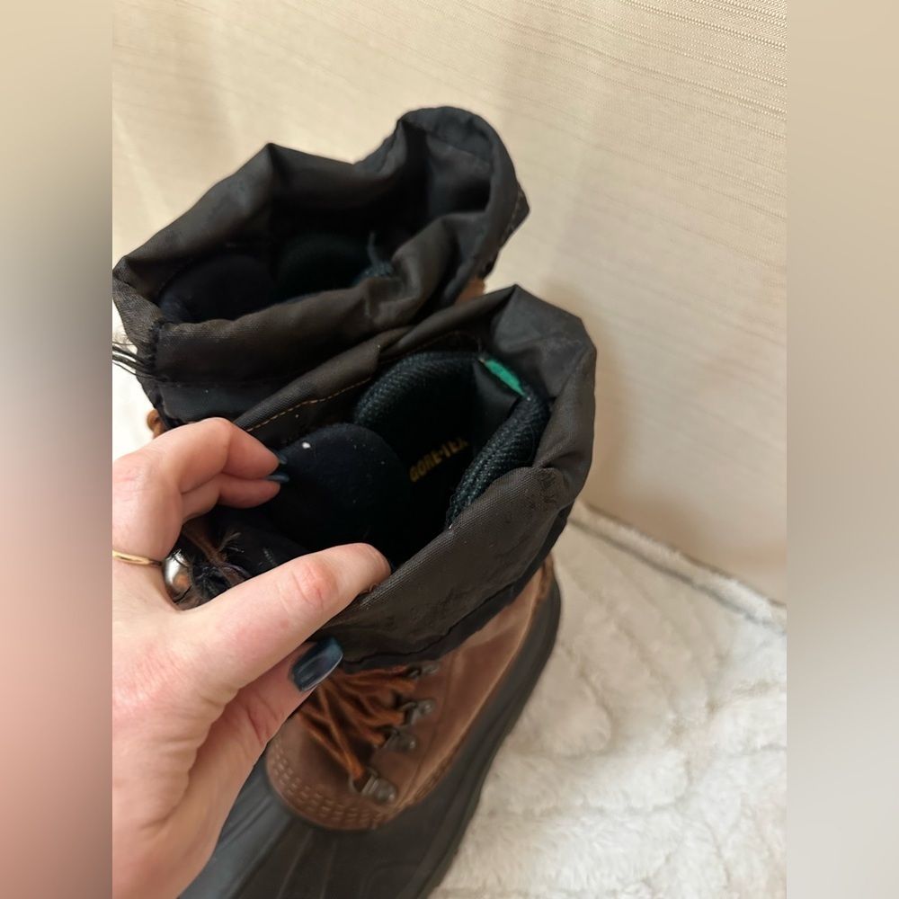 Men’s L.L. Bean Leather Duck Boots Brown & Black – Size 8 – Read Description - Picture 2 of 5